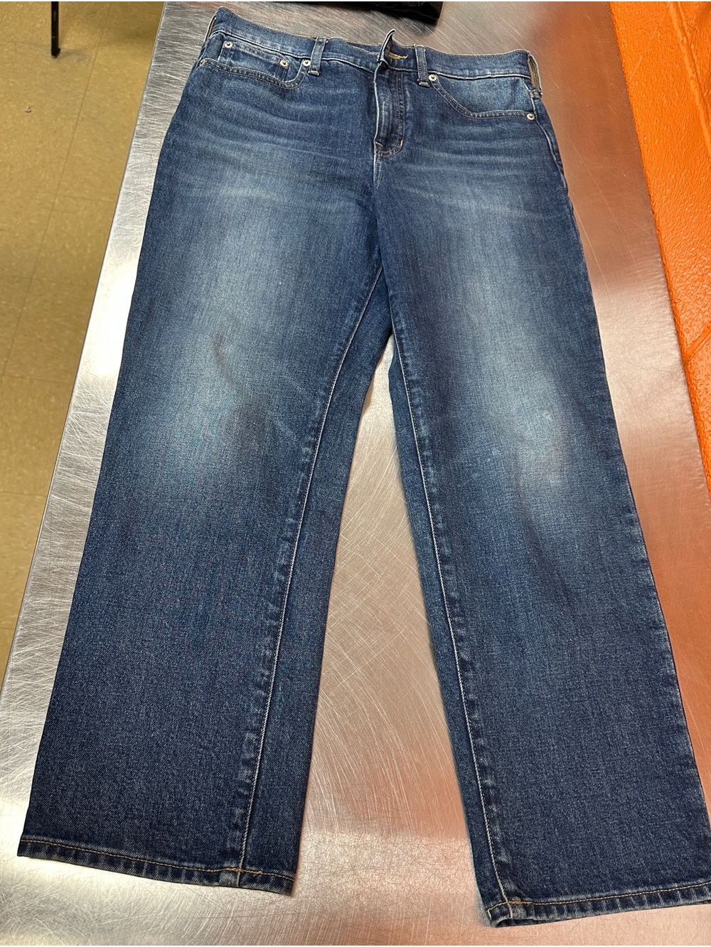 J.Crew Classic Straight Leg Jeans Men’s 28 Blue Medium Wash Distressed Denim